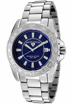 Swiss Legend Men's Grande Sport Blue Dial Staihless Steel 9100-33