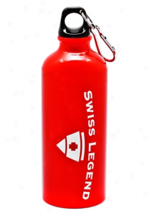 Swiss Legend Red Alumini Water Bottle W/carabiner Clip 16.0 Oz Waterbottle-red