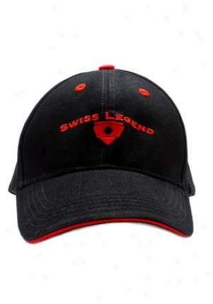 Swiss Legend Swiss Fable Black Cap W/ Red Logo Bkbk