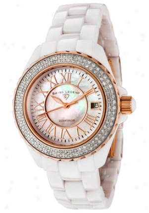 Swiss Legend Women's Karamica White Diamond White High Tech Ceramic 20051-wwwrr