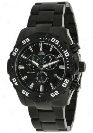 Swiss Precimax Men's Formula-7 Pro Silver Stainless Steel Chronogtaph Black Dial Sp12061