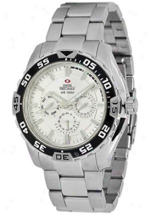 Swiss Precimax Mens Formula-7 Xt Silber Stainless Steel Swiss Multi-function Silver Dial Sp12047