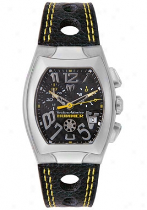 Technomarine Men's Hummer Chronograph Black Leather Tscmh02