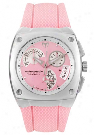 Technomarine Women's Kra Chronograph Pink Rubber Pink Dial Kra07