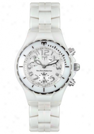 Technomarine Women 's Techno Chrono Ceramique White Ceramic Chronograph Tc05c