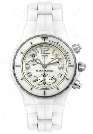 Technomarine Women&'s Techno Lady Chronograph White High Tech Ceramoc Tlcc05c