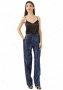 Alberta Ferretti Royal Blue Jacquard Sraight eLg Pants Wbt-a0305135-ry-44