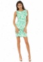 Ellen Tracy Green Ruffle Sheath Dress Ed1mc318-grn-14