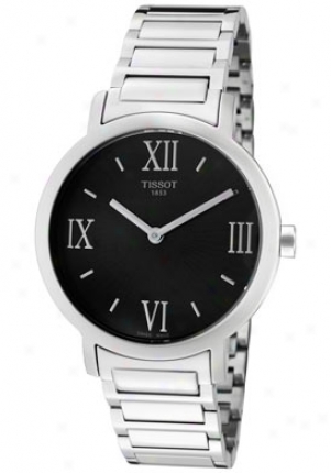 Tissot Women's T-trend Happy Chic Black Textured Dial Stainless Steel T034.209.11.053.00