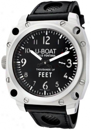 U-boat Men's Stainless Harden Wicked Dial White Index 1454