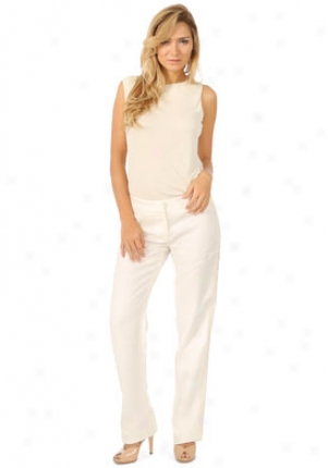 Valentino Off Of a ~ color Straight Leg Linen Pants Wbt-co659c510-ow46