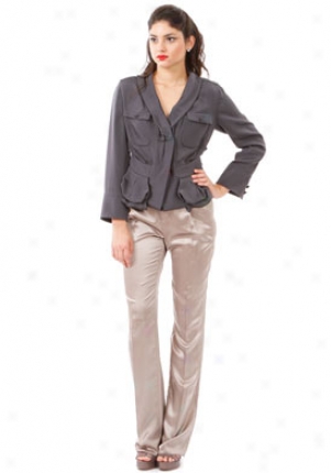 Valentino Taupe Straight Leg Pants Wb-4b3652b-tau-10