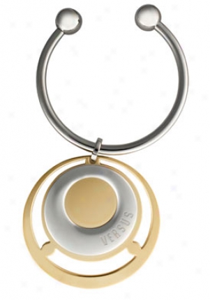 Versus Charms No 5 Ion Plated Gold Tone And Gentle Tone Key Ring Vaxk299a0000000