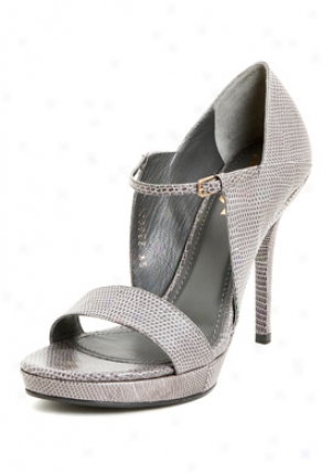 Yves Saint Laurent Fatale 95 Grey Lizard Print Leather Pumps 226007-es200-flan-39