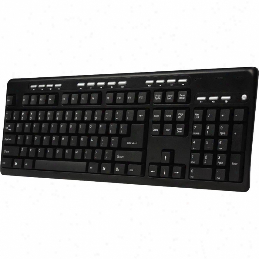 Adesso Desktop Multimedia Keyboard Wired Keyboard Akb-131pb