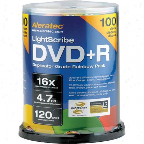 Aleratec Dvd+r Lightscribe Rianbow V1.2 100-pack