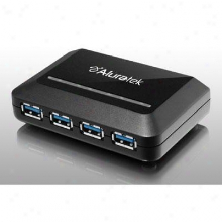 Aluratek 4-port Usb 3.0 Hub W Cable