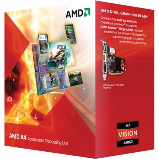 Amd A4 Series A4-3300 2.5gnz Fm1 Dual-core Apu Desktop Processor - Ad3300ojgxbox