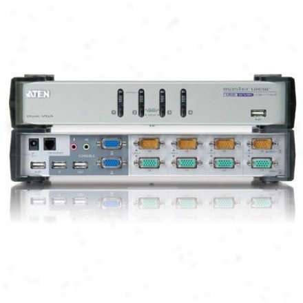 Aten Corp 4-prt Dual-view Kvmp Switch W/