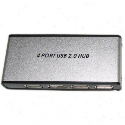 Athenatech Usb 2.0 4-port Hub Silver