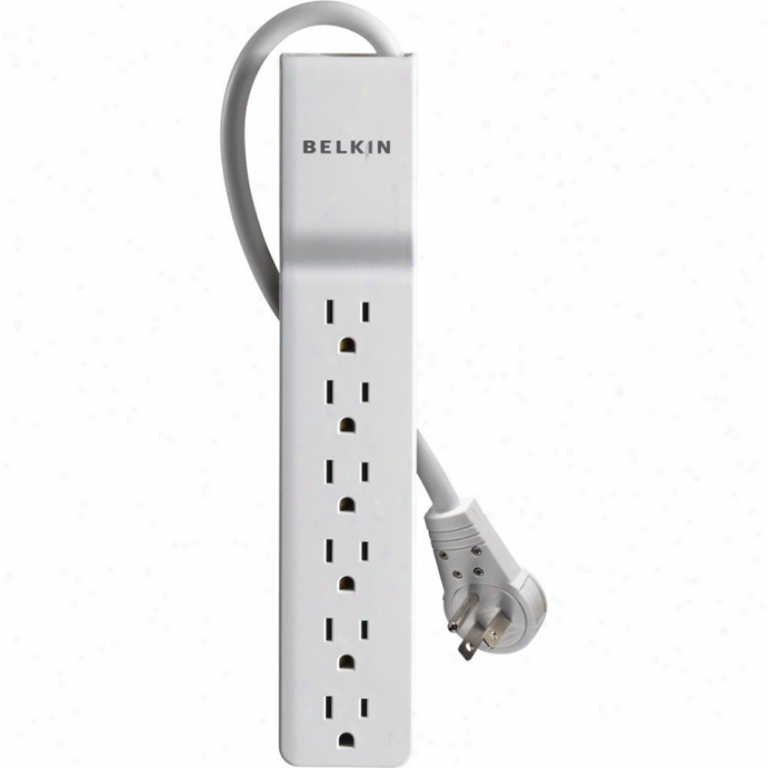 Belkin 6 Outlet Home/office Surge Protector With Rotating Plug 8' Cord