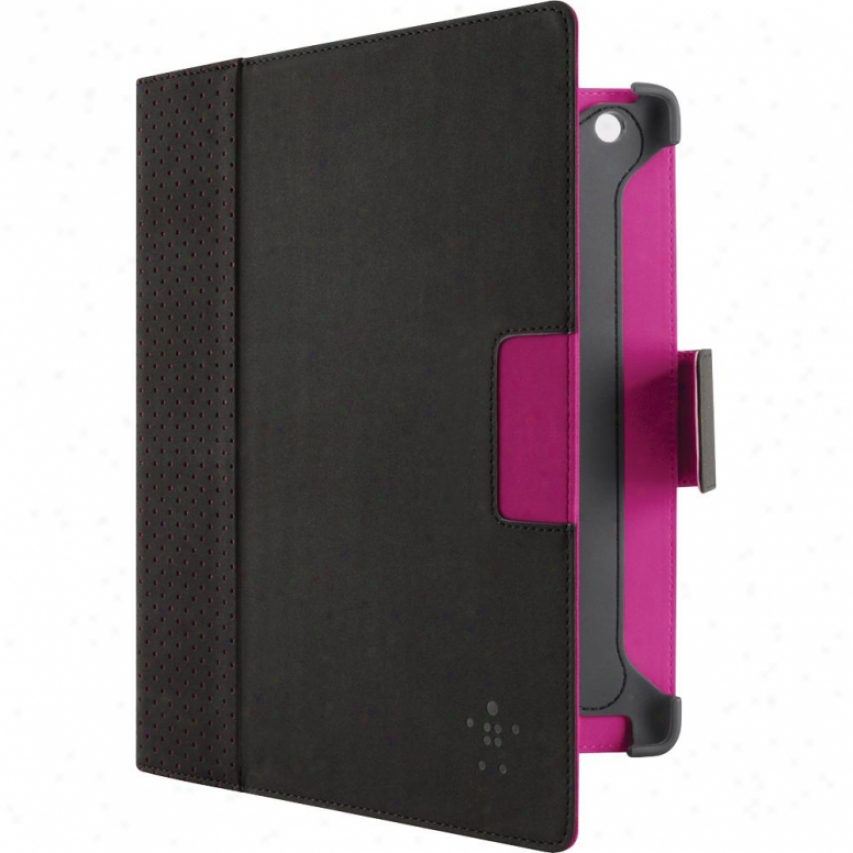 Belkin Cinema Dot Folio With Stand For New Ipad 3 Black/purple F8n773ttc01