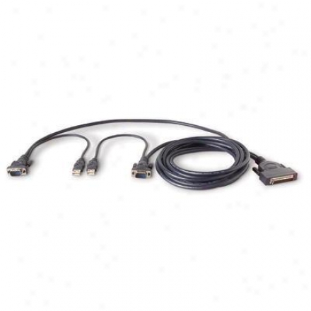 Belkin Dual-port Kvvm Cable 12' Usb