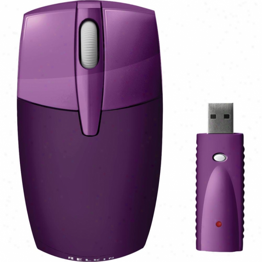 Belkin F5l017-usb-obd Wireless Travel Mouse - Aubergine/grape