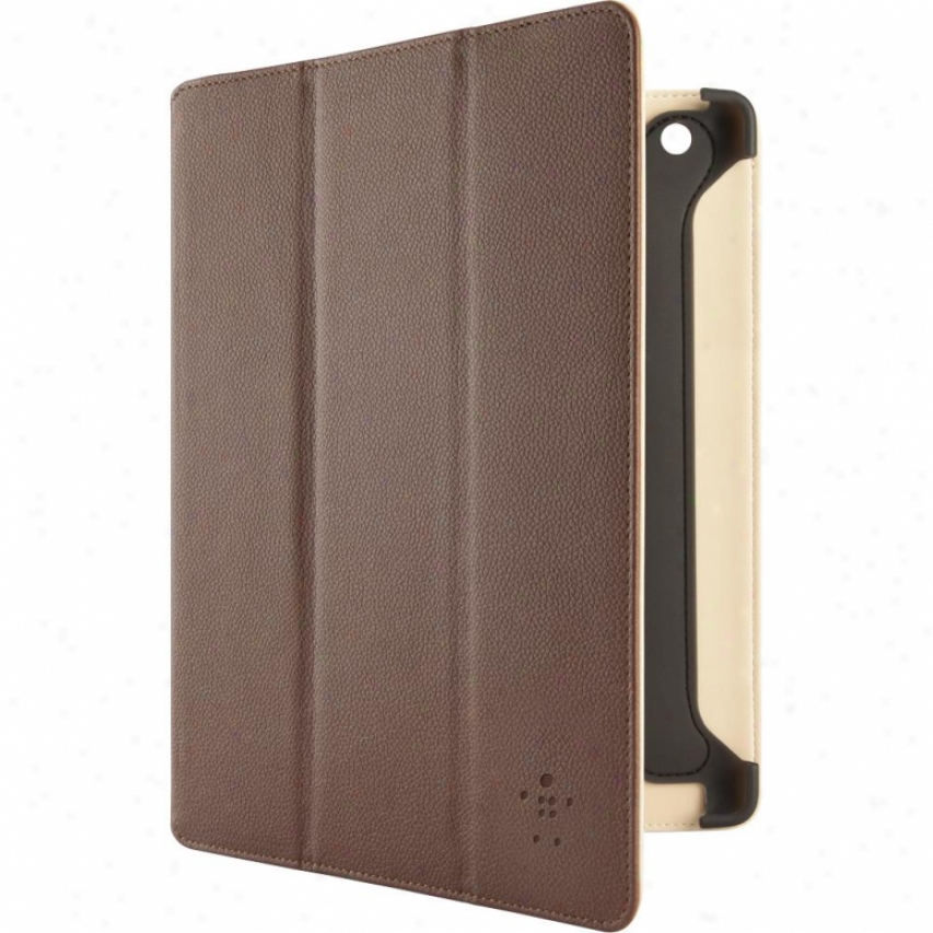 Belkin Pro Tri-fold Case With Stand For New Ipad And Ipad 2 - Brown