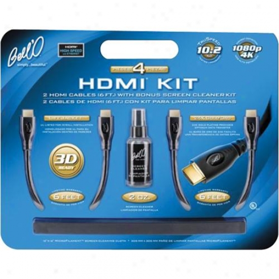 Bell'o 2 Hxmi Cables With Bonus Screen Cleaner Kid Hdk2612