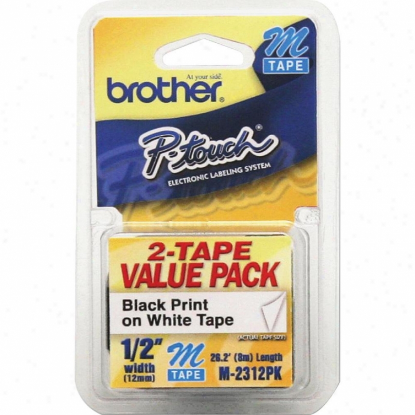 Brother 1/2" Black On White