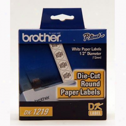 Brother 1/2" Round Paper Labels