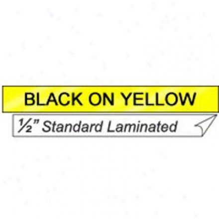 Brother Black On Yellow 1/2" Tape