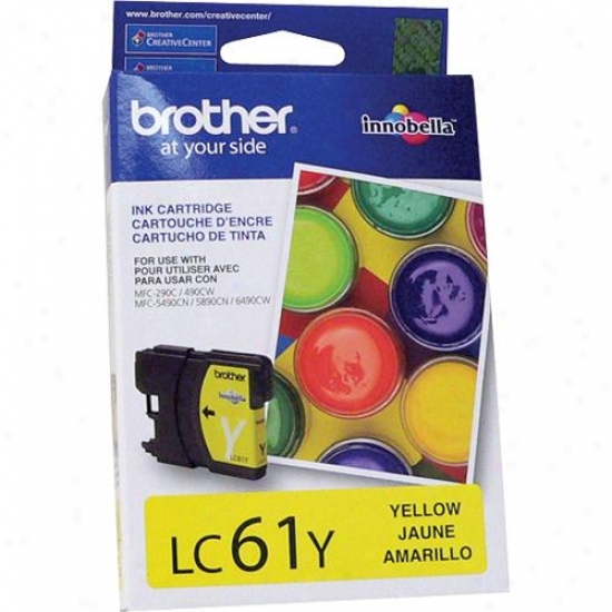 Brother Lc61y Support Yield Yellow Ink Cartridge