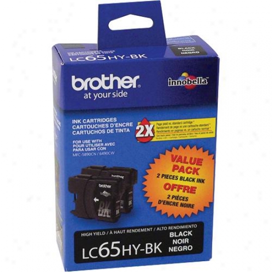 Brother Lc652pks High Product Black Ink Cartridge - 2 Pack