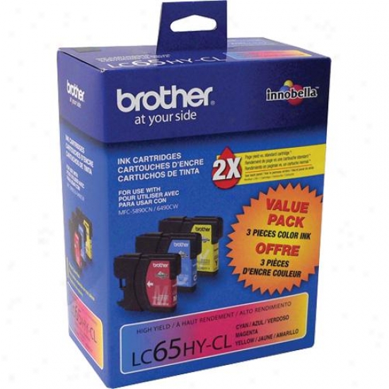 Brother Lc653pks C/m/y Color Ink Cartridge,s 3/pack