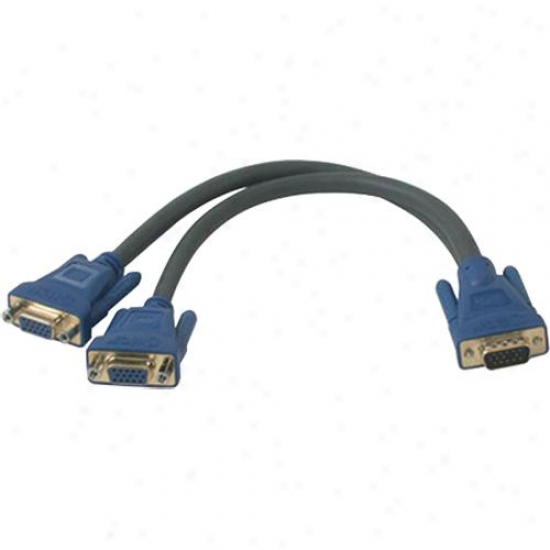 Cables To Go Ultima One Hd15 Male To Two Hd15 Female Sxga Monitor Y-cable 29610