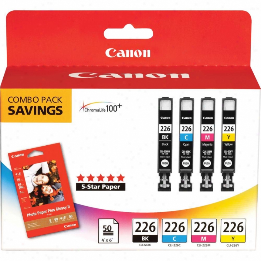 Canon Cli-226 Multipack Ink Cartrideg & Photo Glossy Combo Pack