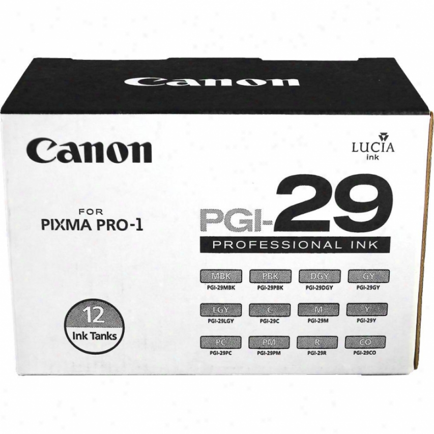 Canon Pgi-29 Lucia Series Color & Monochrome Ink Tanks - Twelve Pack