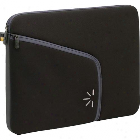 Case Logic Pls13black 13" Sleeve With Power Pocket Suede Lining - Black