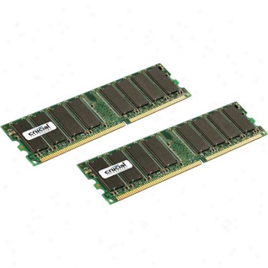 Crucial 2kt12864z40 2gb Kit (1gbx2), 184-pin Dimm, Ddr Pc3200 Memory Module