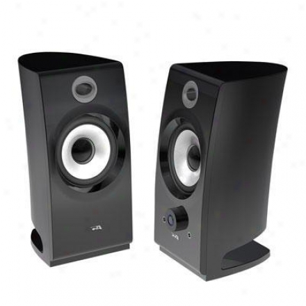 Cybed Acoustics 2.0 Black Prdestal Speakers