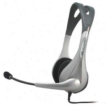 Cyber Acoustics Silver Stereo Headset/mic