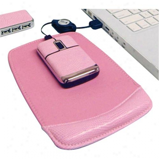 Digipower Solutions Pink Notebook Mouse Kit