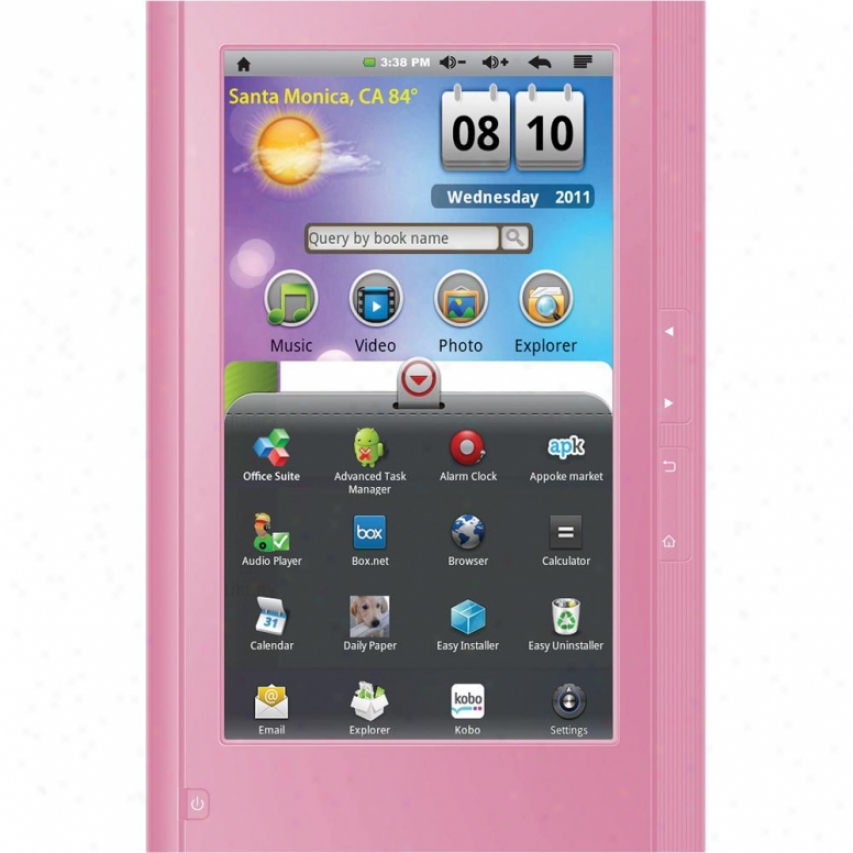 Ematic Ebw204 Eglide Reader 2 7" Color Touch Screen Android Tablet - Pink