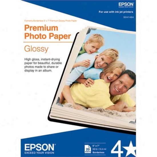 Epson 5" X 7" Premium Glossy Photo Paper (20-pack)