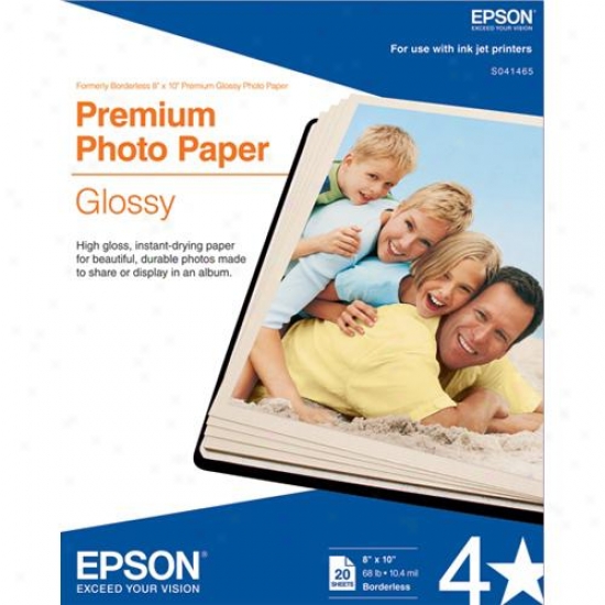 Epson 8" X 10" Premium Glossy Photo Paper (20-pack)