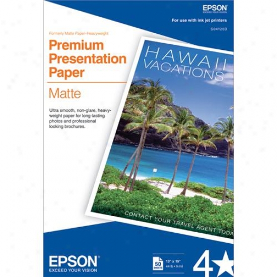 Epson S041263 13"x19" Heavyweight Matte Paper (50 Sheets)