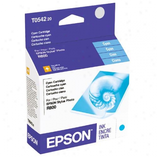 Epson T054220 Ink Cartridge For Stylus R800 Printer - Cyan