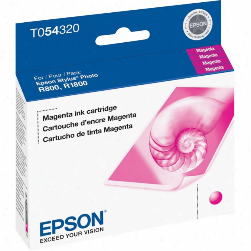 Epson T054320 Ink Cartridge Because of Stylus R800 Printer - Magenta